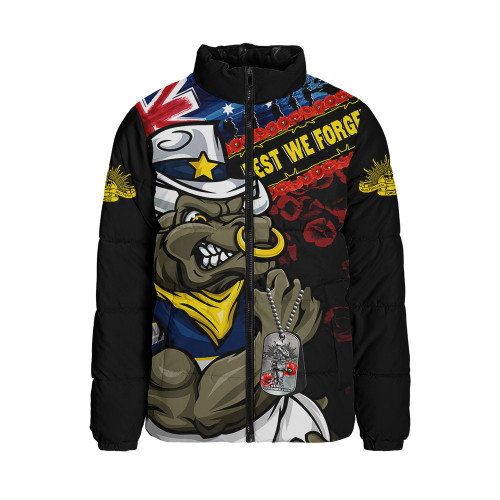 North Queensland Cowboys Padded Jacket Anzac Remembrance Of The Fallen