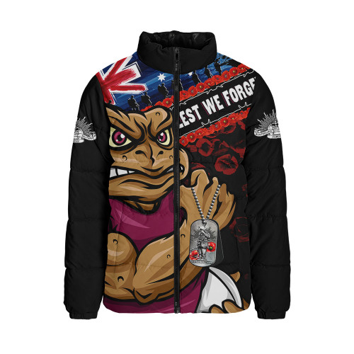 Queensland Maroons Padded Jacket Anzac Remembrance Of The Fallen