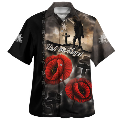 Australia Hawaiian Shirt Lest We Forget In Sacred Remembrance