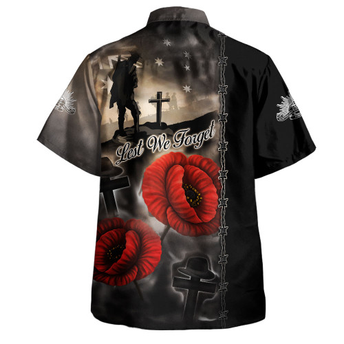 Australia Hawaiian Shirt Lest We Forget In Sacred Remembrance