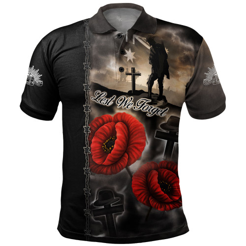 Australia Polo Shirt Lest We Forget In Sacred Remembrance