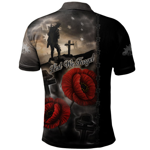 Australia Polo Shirt Lest We Forget In Sacred Remembrance