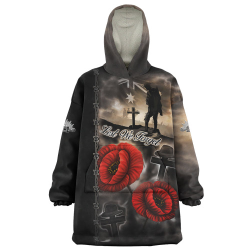 Australia Snug Hoodie Lest We Forget In Sacred Remembrance