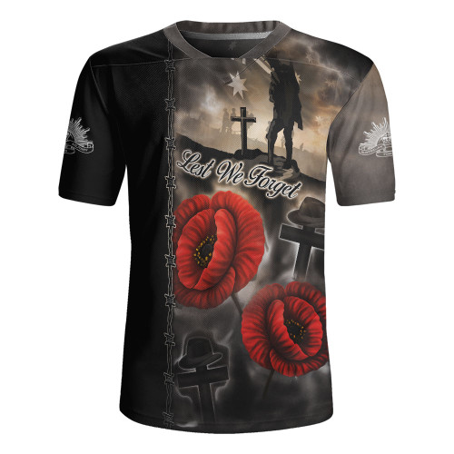 Australia Rugby Jersey Lest We Forget In Sacred Remembrance