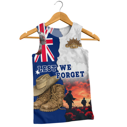 Australia Men Singlet Two Sides Of Service Anzac Day Remembrance