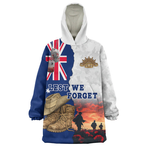 Australia Snug Hoodie Two Sides Of Service Anzac Day Remembrance