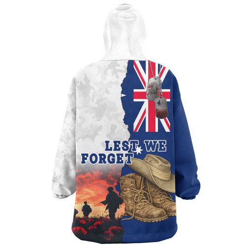 Australia Snug Hoodie Two Sides Of Service Anzac Day Remembrance
