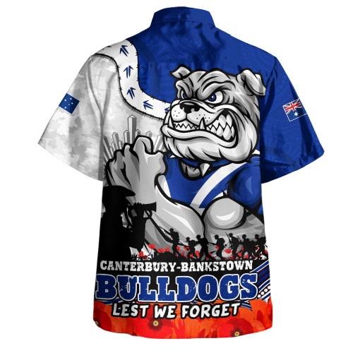 Canterbury-Bankstown Bulldogs Hawaiian Shirt Anzac Day Remembrance Of Courage Loyalty Valor