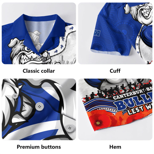 Canterbury-Bankstown Bulldogs Hawaiian Shirt Anzac Day Remembrance Of Courage Loyalty Valor