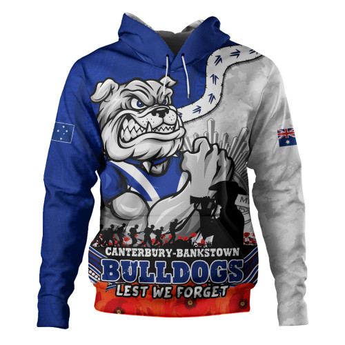 Canterbury-Bankstown Bulldogs Hoodie Anzac Day Remembrance Of Courage Loyalty Valor