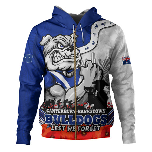 Canterbury-Bankstown Bulldogs Hoodie Anzac Day Remembrance Of Courage Loyalty Valor