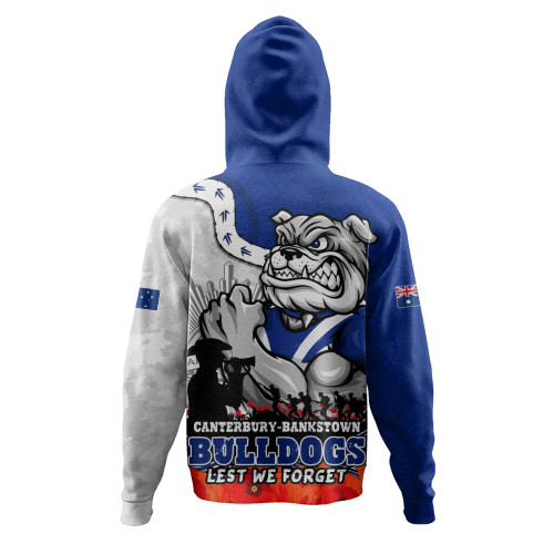 Canterbury-Bankstown Bulldogs Hoodie Anzac Day Remembrance Of Courage Loyalty Valor