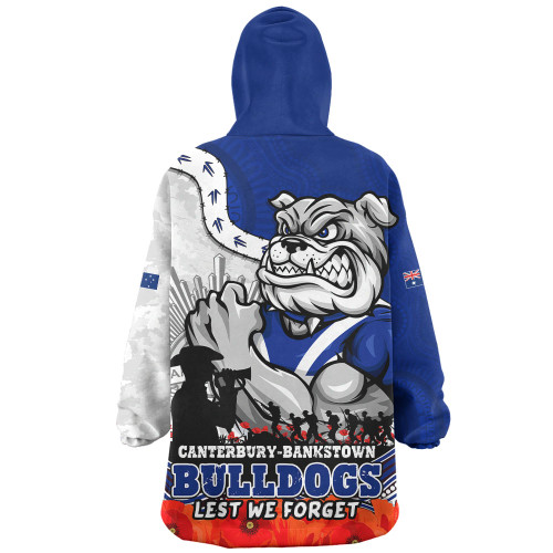 Canterbury-Bankstown Bulldogs Snug Hoodie Anzac Day Remembrance Of Courage Loyalty Valor