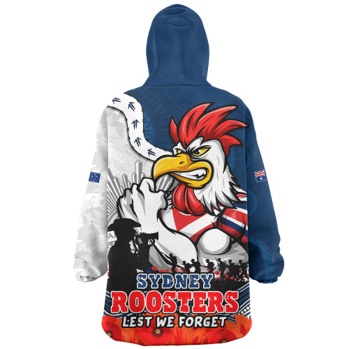 Sydney Roosters Snug Hoodie Anzac Day Remembrance Of Courage Loyalty Valor