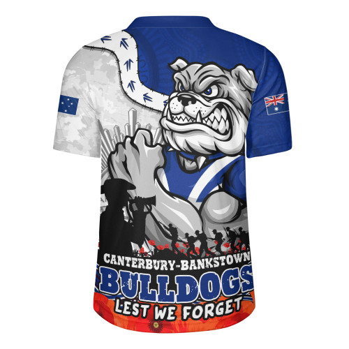 Canterbury-Bankstown Bulldogs Rugby Jersey Anzac Day Remembrance Of Courage Loyalty Valor
