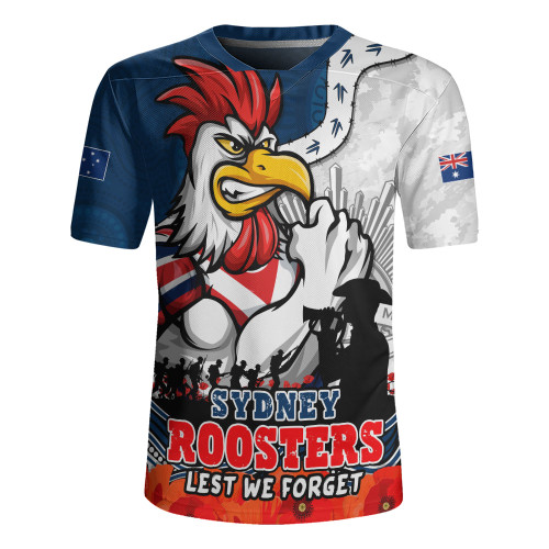 Sydney Roosters Rugby Jersey Anzac Day Remembrance Of Courage Loyalty Valor