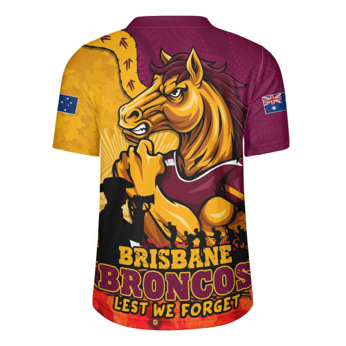 Brisbane Broncos Rugby Jersey Anzac Day Remembrance Of Courage Loyalty Valor