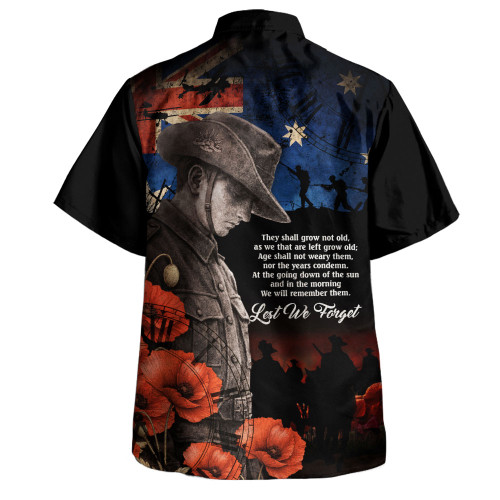 Australia Hawaiian Shirt Anzac Day Courage Sacrifice Eternal Honor