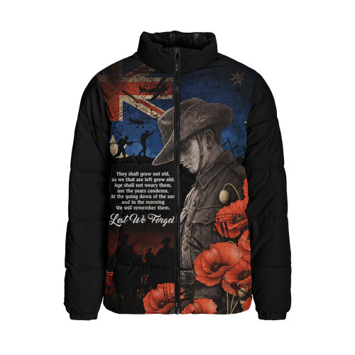 Australia Padded Jacket Anzac Day Courage Sacrifice Eternal Honor