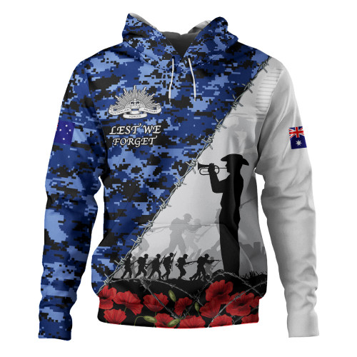 Australia Hoodie Anzac Day Poppy And Barbed Wire Of Service