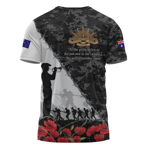 Australia T-Shirt Anzac Day Poppy And Barbed Wire Of Service