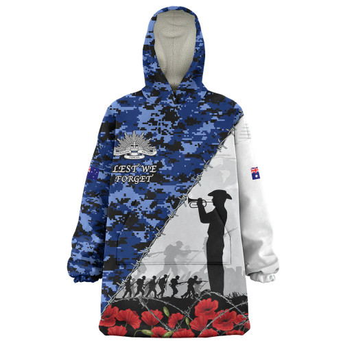 Australia Snug Hoodie Anzac Day Poppy And Barbed Wire Of Service