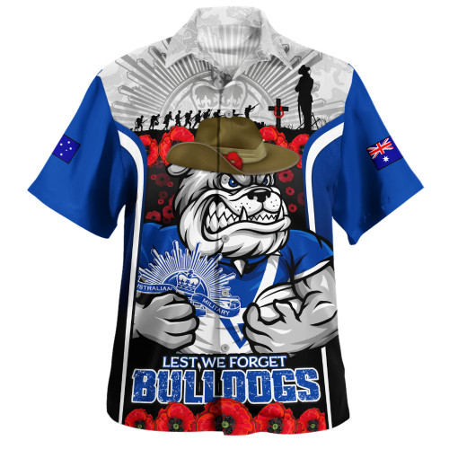 Canterbury-Bankstown Bulldogs Hawaiian Shirt Lest We Forget In Honor And Remembrance