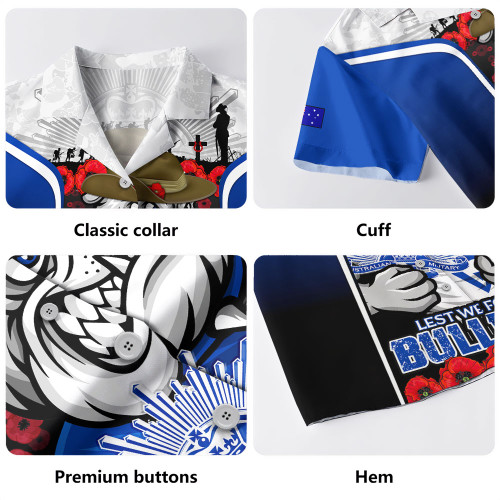 Canterbury-Bankstown Bulldogs Hawaiian Shirt Lest We Forget In Honor And Remembrance