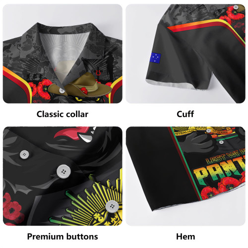Penrith Panthers Hawaiian Shirt Lest We Forget In Honor And Remembrance