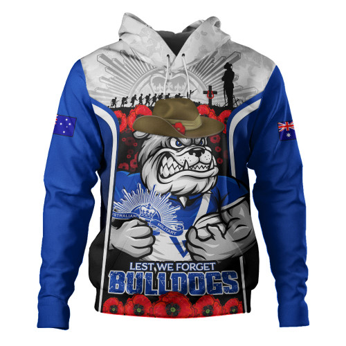 Canterbury-Bankstown Bulldogs Hoodie Lest We Forget In Honor And Remembrance