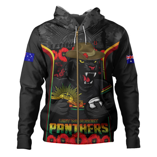 Penrith Panthers Hoodie Lest We Forget In Honor And Remembrance