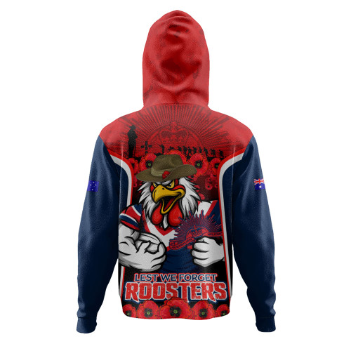 Sydney Roosters Hoodie Lest We Forget In Honor And Remembrance