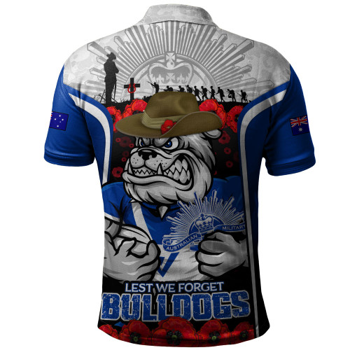 Canterbury-Bankstown Bulldogs Polo Shirt Lest We Forget In Honor And Remembrance