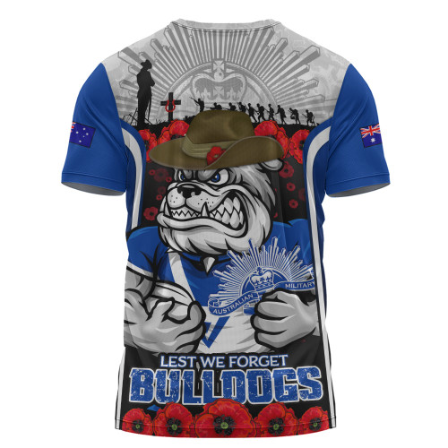 Canterbury-Bankstown Bulldogs T-Shirt Lest We Forget In Honor And Remembrance