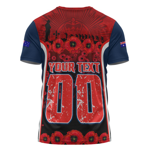 Sydney Roosters T-Shirt Lest We Forget In Honor And Remembrance