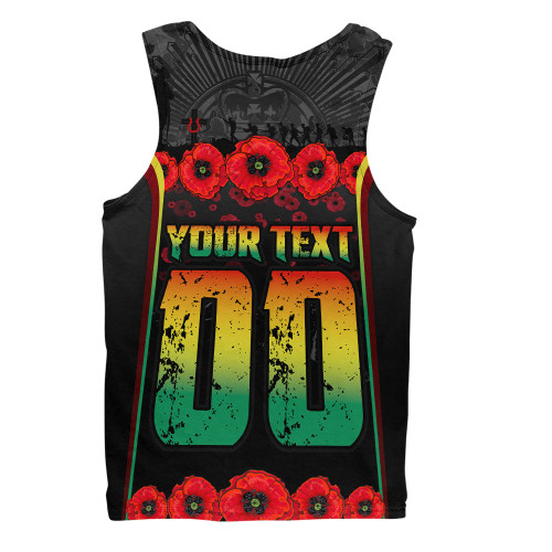 Penrith Panthers Men Singlet Lest We Forget In Honor And Remembrance