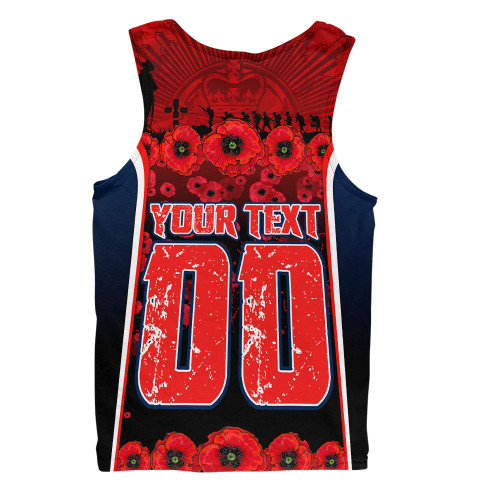 Sydney Roosters Men Singlet Lest We Forget In Honor And Remembrance