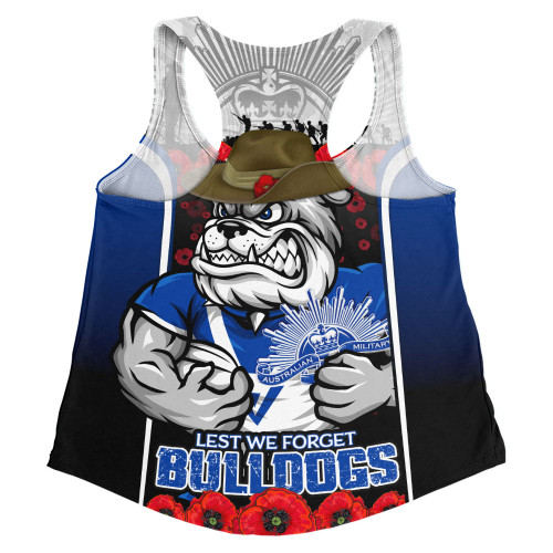 Canterbury-Bankstown Bulldogs Women Racerback Singlet Lest We Forget In Honor And Remembrance