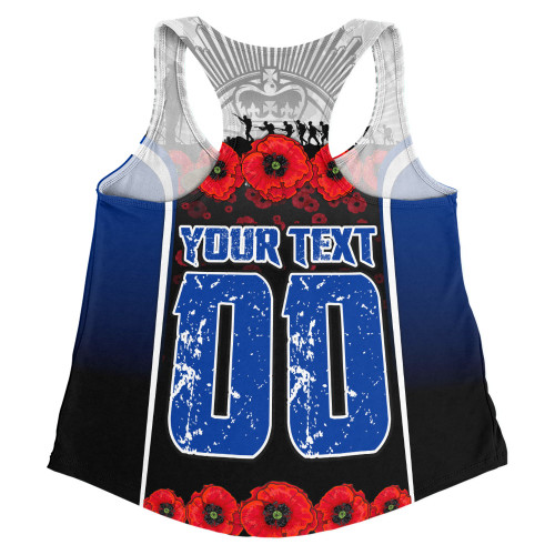 Canterbury-Bankstown Bulldogs Women Racerback Singlet Lest We Forget In Honor And Remembrance
