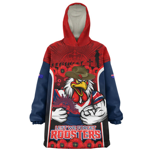 Sydney Roosters Snug Hoodie Lest We Forget In Honor And Remembrance