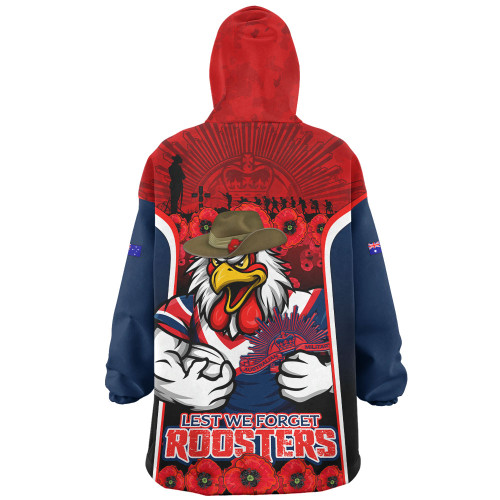 Sydney Roosters Snug Hoodie Lest We Forget In Honor And Remembrance