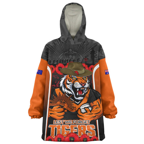 Wests Tigers Snug Hoodie Lest We Forget In Honor And Remembrance