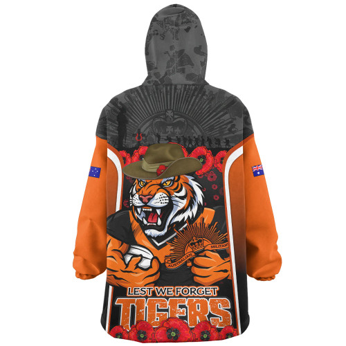 Wests Tigers Snug Hoodie Lest We Forget In Honor And Remembrance