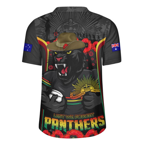 Penrith Panthers Rugby Jersey Lest We Forget In Honor And Remembrance