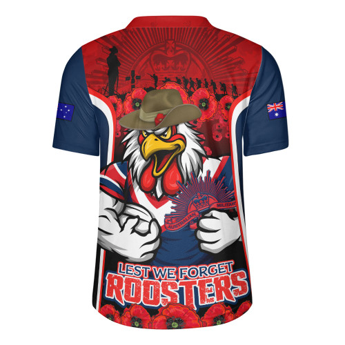 Sydney Roosters Rugby Jersey Lest We Forget In Honor And Remembrance
