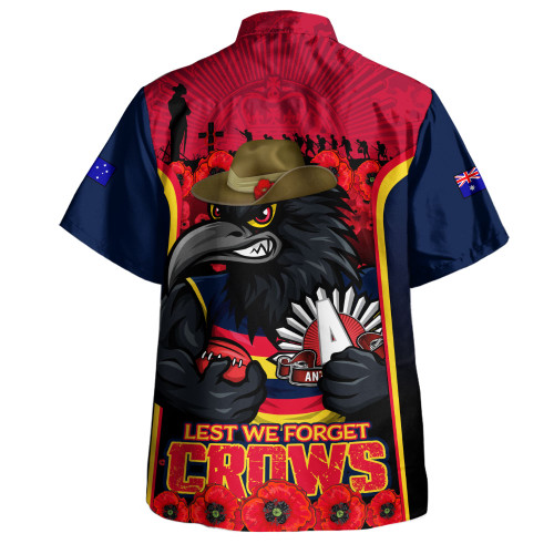 Adelaide Crows Hawaiian Shirt Lest We Forget In Eternal Honor And Duty