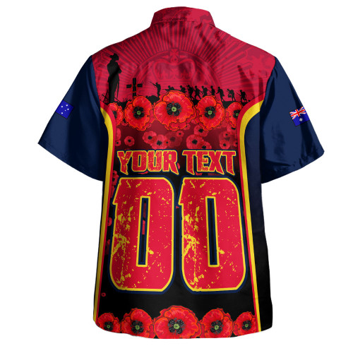 Adelaide Crows Hawaiian Shirt Lest We Forget In Eternal Honor And Duty
