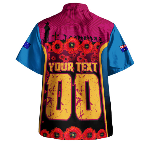 Brisbane Lions Hawaiian Shirt Lest We Forget In Eternal Honor And Duty