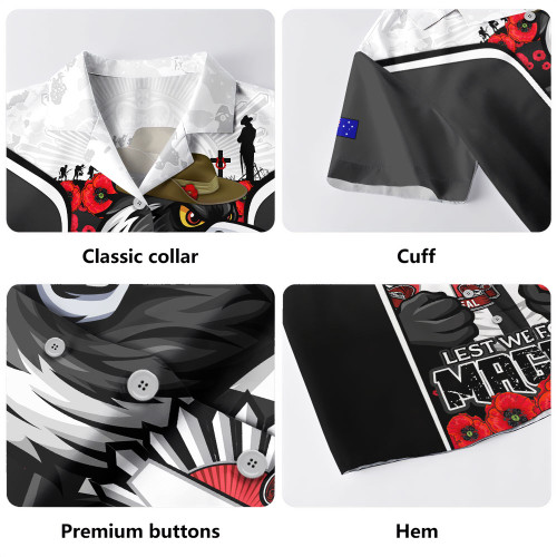 Collingwood Hawaiian Shirt Lest We Forget In Eternal Honor And Duty