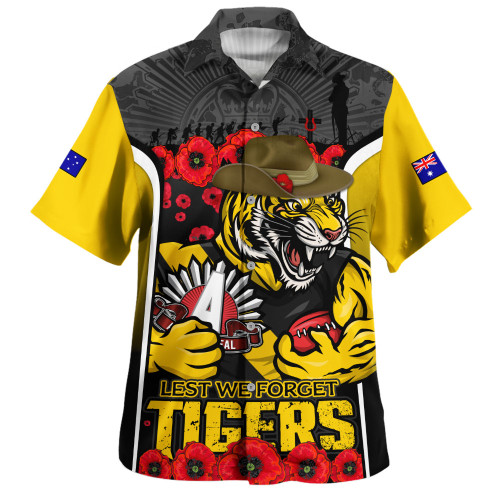 Richmond Hawaiian Shirt Lest We Forget In Eternal Honor And Duty